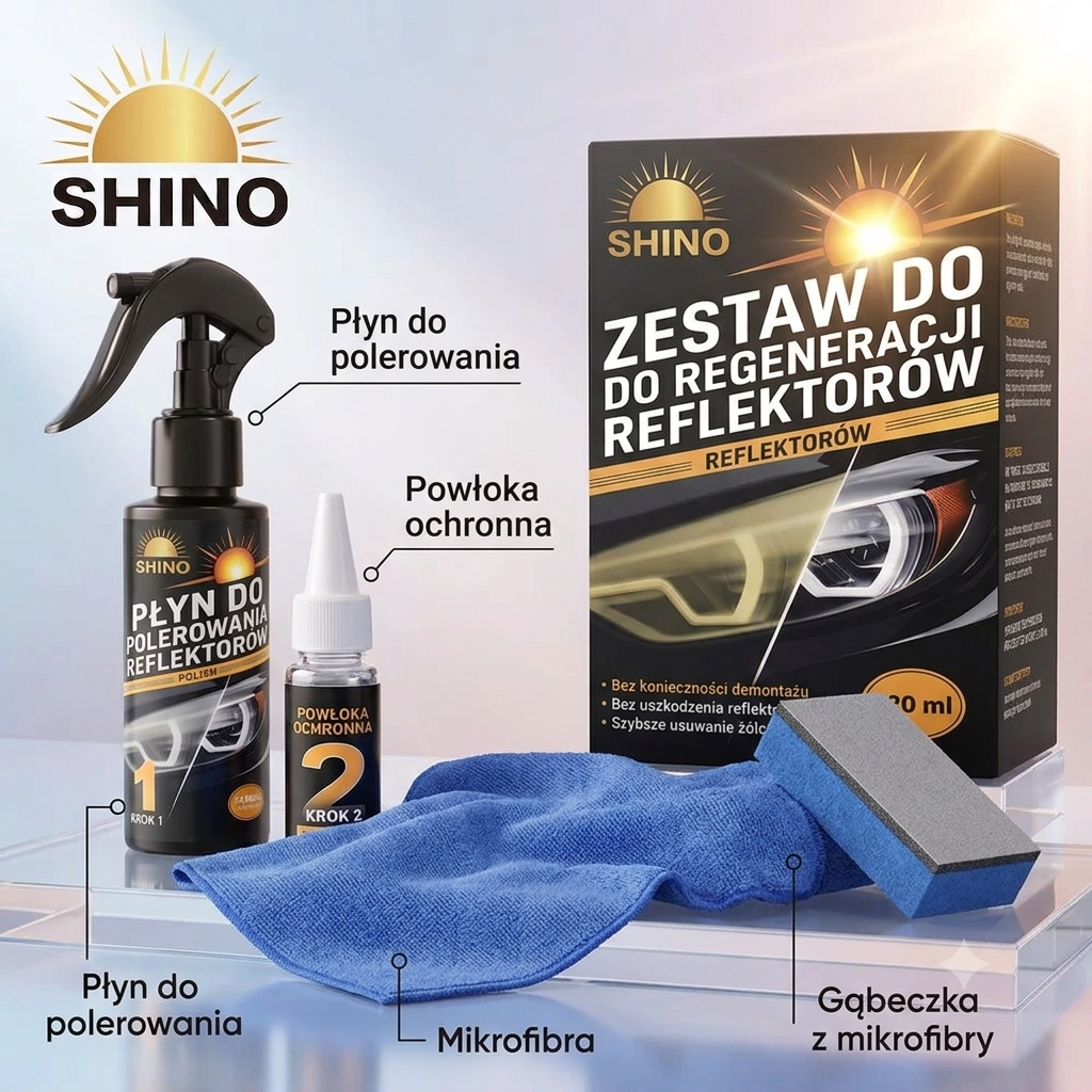 Shino™ — Zestaw do Renowacji Reflektorów